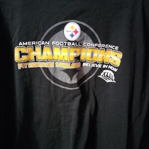 NFL Team Apparel Black T-Shirt Pittsburgh Steelers